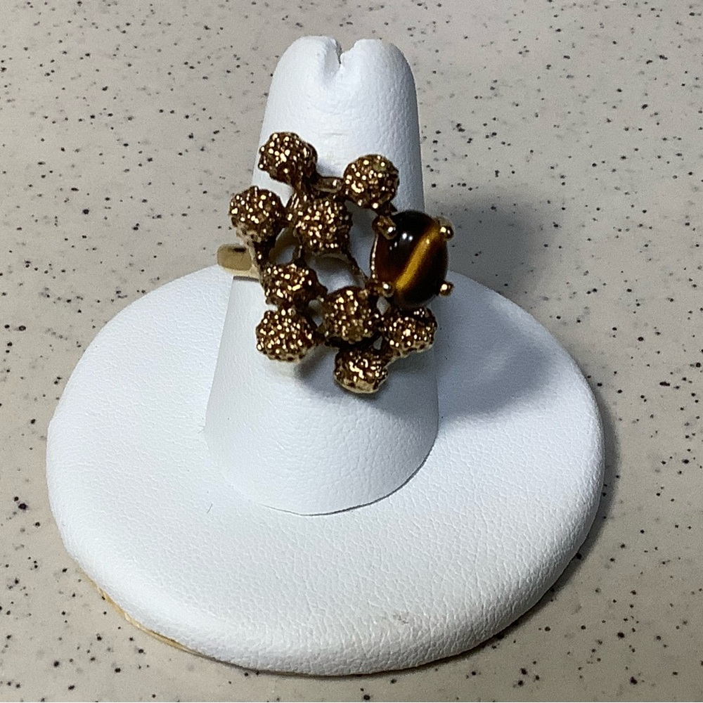 14K Gold Filled Elegant Cats Eye Ring